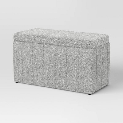 Essex Storage Bench Cream and Beige Boucle - Threshold™