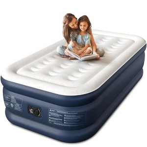 Twin XL Air Mattress Pump, 18" High, 80" Long, Leak-Tested, 500 lb Support, 2-Min Inflate - 1 of 4