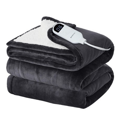 Bedsure Heated Blanket - Fast Heating Electric Blanket Soft Flannel Heated Throw Warm Gifts for Family