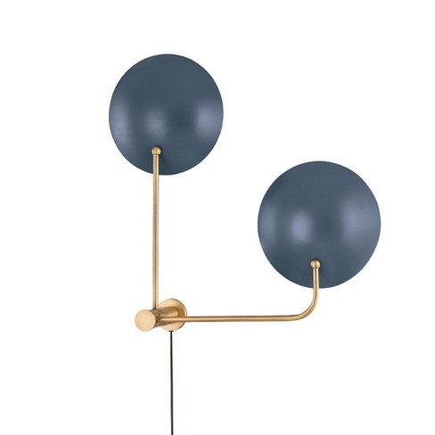 Troy Lighting Leif 2 - Light Sconce In Patina Brass/soft Blue : Target