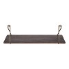 24" x 8" Palone Wood and Metal Decorative Wall Shelf Gray - Kate & Laurel All Things Decor: Modern Iron Brackets, Mango Wood - 4 of 4