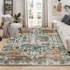 Vintage Rug Washable Rug Indoor Soft Faux Wool Living Room Rug - 3 of 4
