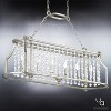 Urban Ambiance Luxury Mediterranean Island/Linear Chandelier,  13.75"H x 38"W,  Antique Silver Finish, UHP2251 - 3 of 4