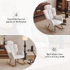 Ridstar Ivory Teddy Fabric Upholstered Nursery Rocking Glider Chair Accent Armchair Padded Seat with High Backrest for Living Room Bedroom - 4 of 4