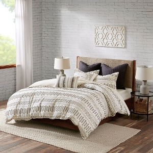 Sapphtopaz Bedding Cover Sets Farmhouse Style Cotton Jacquard Design Duvet Cover Set 3 Piece 1 Duvet Cover, 2 Pillow Shams - 1 of 4