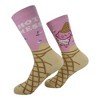 Crazy Dog Women's Hot Mess Socks Funny Sarcastic Ice Cream Graphic Novelty Footwear for Ladies - 2 of 4