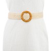 Elerevyo Women's Vintage Woven Belts Round Buckle Boho Waist Belt for Dress - 4 of 4