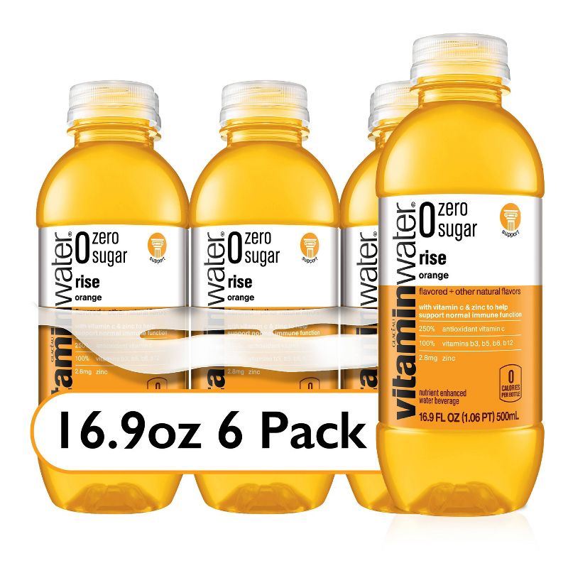 vitaminwater zero rise orange - 6pk/16.9 fl oz Bottles, 1 of 7