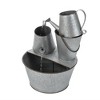 LuxenHome Farmhouse Rustic Metal Pitcher Outdoor Fountain Silver - 4 of 4