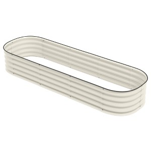 6.4' x 2' x 1' Galvanized Raised Garden Bed Kit, Metal Planter Box with Safety Edging - 1 of 4