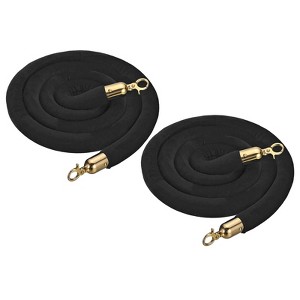 Unique Bargains Velvet Crowd Control Barrier Rope with Snap Hooks for Posts Stand Queue 2 Pcs - 1 of 4