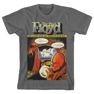 Pink Floyd Dark Side Of The Moon Comic Art Boy's Charcoal T-shirt - 1 of 2