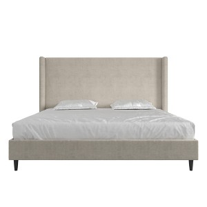 RealRooms Evie Upholstered Wingback Bed - 1 of 4