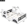 ALEXOUN Floor Classic Car-Shaped Bed Frame with Fence and Door,Solid Wood Full Platform Bed for Kids Boys Girls,No Box Spring Needed - 3 of 4