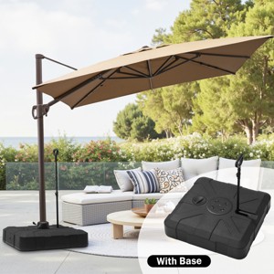Crestlive Products 9x11FT Cantilever Umbrella UV30+ Outdoor 360 Degree Rotation Offset Umbrella 6 Heights Adjustable with Base - 1 of 4