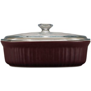 CorningWare French Colors 2.5qt Oval Ceramic Baking Dish - Cabernet: Casseroles, Dishwasher-Safe, Maroon, 1 Year Warranty - 1 of 3