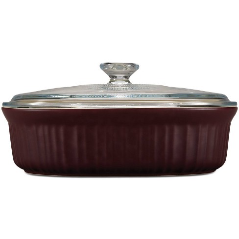 Corningware French Colors 2.5qt Oval Ceramic Baking Dish Cabernet Target