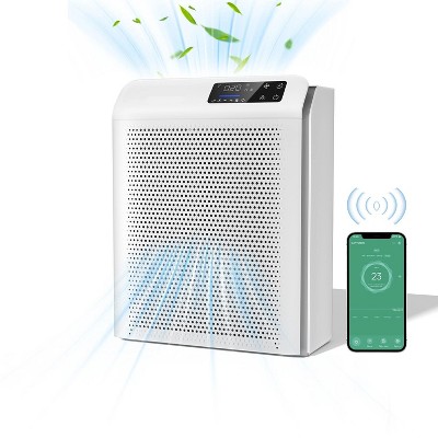 Teendow Air Purifier for Room up to 2200 sq FT with APP Contorl, LED Touch Panel, PM2.5 Air Quality Monitor, 6 Speeds
