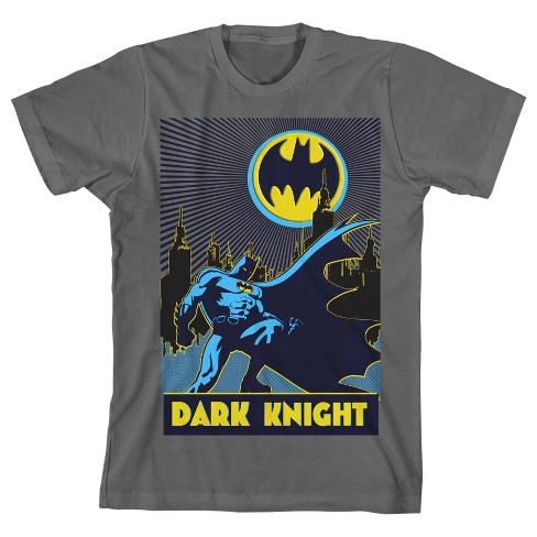 Batman Dark Knight Boy's Charcoal T-shirt : Target