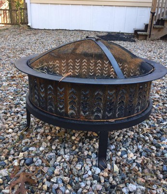 26 Chevron Outdoor Wood Burning Fire Pit - Threshold™ : Target