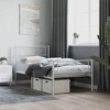 vidaXL Robust Metal Bed Frame in White with Headboard and Footboard, Extra Under-Bed Storage - 2 of 4