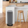 3.2 Gal/12L Trash Can, Slim Rectangular Stainless Steel Trash Can with Recycling Bin - 4 of 4