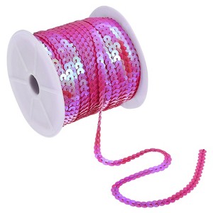 Unique Bargains DIY Crafts Clothing Sparkling Sewing Flat Sequin Strip Ribbon - 1 of 4