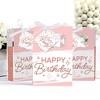 Big Dot of Happiness Pink Rose Gold Birthday - Happy Birthday Party Favor Boxes - Set of 12 - 3 of 4