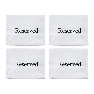 Darware Reserved Chair/Pew Cloths, 4pk; Reserved Signs for Pews, Chairs, and Events