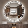 LED Bathroom Mirror Round Mirror With Light Toilet Mirror With Adjustable LED Color Temperatures,Anti-Fog,Wall Mounted Makeup Mirror-The Pop Home - 2 of 4