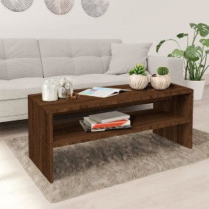 vidaXL Coffee Table Brown Oak 39.4 in.x15.7 in.x15.7 in. Engineered Wood - 1 of 4