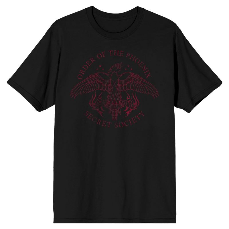 Harry Potter Order of the Phoenix Symbol Men's Black T-shirt, 1 of 3