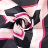 INSPIRE CHIC Women's Stripes Printed Square Satin Neck Scarves 1Pc - 4 of 4
