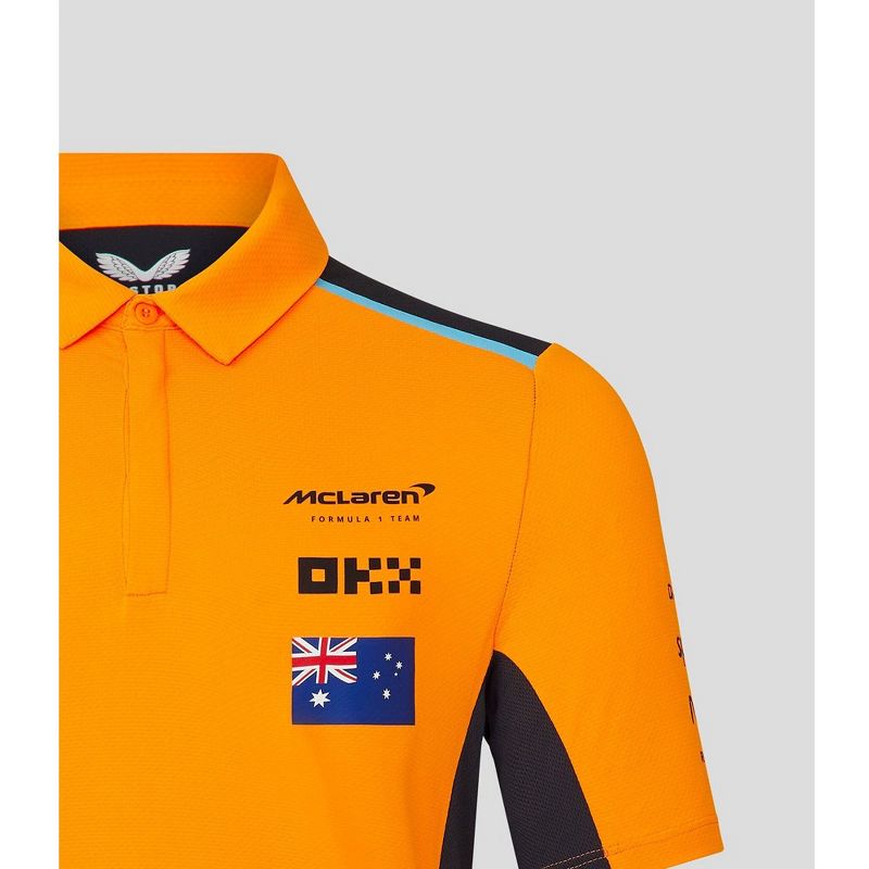 McLaren F1 Men's 2023 Oscar Piastri Team Drivers Polo Shirt, 3 of 7