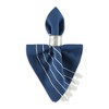Design Imports Navy/Off-White Stripe Tassel Napkin Set/4 - 2 of 4
