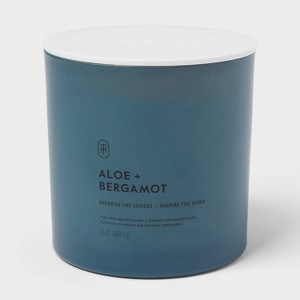 3 Wick Glass Aloe and Bergamot Jar Candle 24oz - Threshold™ - 1 of 3