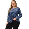 Agnes Orinda Women's Plus Size Velvet Long Sleeve Festival Fashion Top - 3 of 4