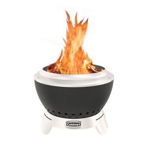 Cuisinart 19.5" Cleanburn Round Outdoor Fire Pit Black: Smokeless, Rust-Resistant with Removable Ash Pan - 1 of 4
