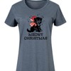 Women's - Instant Message - Christmas Vintage Meowy Christmas Kitty Graphic T-shirt Dress - 2 of 4