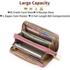 Clotth Womens Wallet - Large Capacity RFID Blocking Leather Wallet for Women Double Zipper Wristlet Clutch for Phone,Travel & Daily Use - 4 of 4