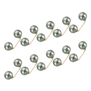 Unique Bargains Metal Decorative DIY Women's Clothing Dress Pearl Sewing Brooch Pins 10 Pcs - 1 of 4