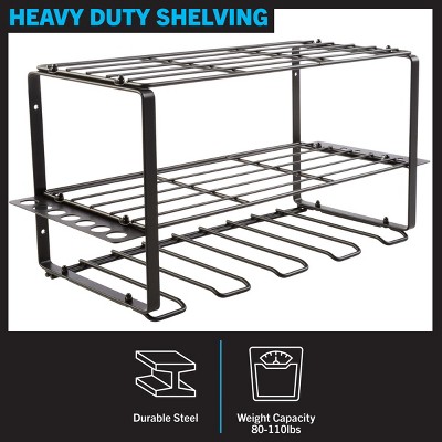 Stalwart Black Steel 3-Tier Power Tool Organizer Shelving
