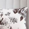 Okak Twin/Full/King 5-Piece White+Black Floral Printed Bed Comforter Set with Shams,Comfortable Lightweight Comforter Bedding Sets - 3 of 4