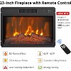 Electric Fireplace,Fireplace TV Stand for Television up to Heater TV Stand, Freestanding Electric Fireplace Heater,Adjustable Flame,Fireplace Inser - 2 of 4