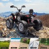 Kids Ride On ATV Car, 2-Seater 24V Electric Quad 4 Wheeler with Remote Control, Ride On Toy Car with Bluetooth, MP3, USB, Spring Suspension - 4 of 4