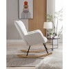 CAVINAS Rocking Chair Accent Chair Mid Century Modern Glider Rocking Chair with Padded Seat - 3 of 4
