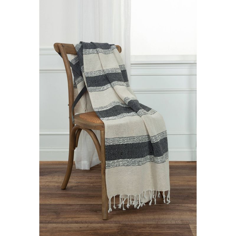 50"x60" Stripe and Chevron Throw Blanket - Rizzy Home, 6 of 7