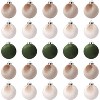 25Pcs Indoor Christmas Ball Ornaments, 3.15in Flocked Plastic Balls Hanging Decor for Xmas Tree, Home, Office, Holiday, Party, Wreaths, Fireplaces - 3 of 4