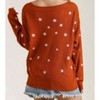 Women's Star Print V-neck Sweater - umgee - 2 of 3