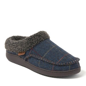 Dearfoams Men's Marshall Microsuede Moccasin Toe Clog House Shoe Slipper - 1 of 4